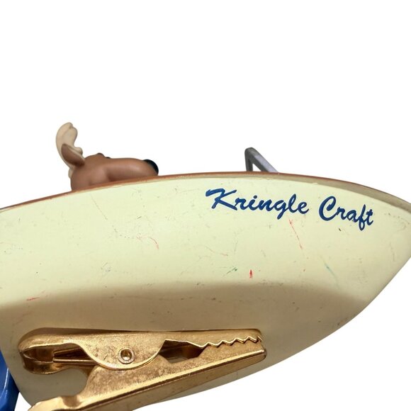 Santa & Reindeer Yacht Ornament Kringle Craft Boat Clip-On Decor - Picture 5 of 7
